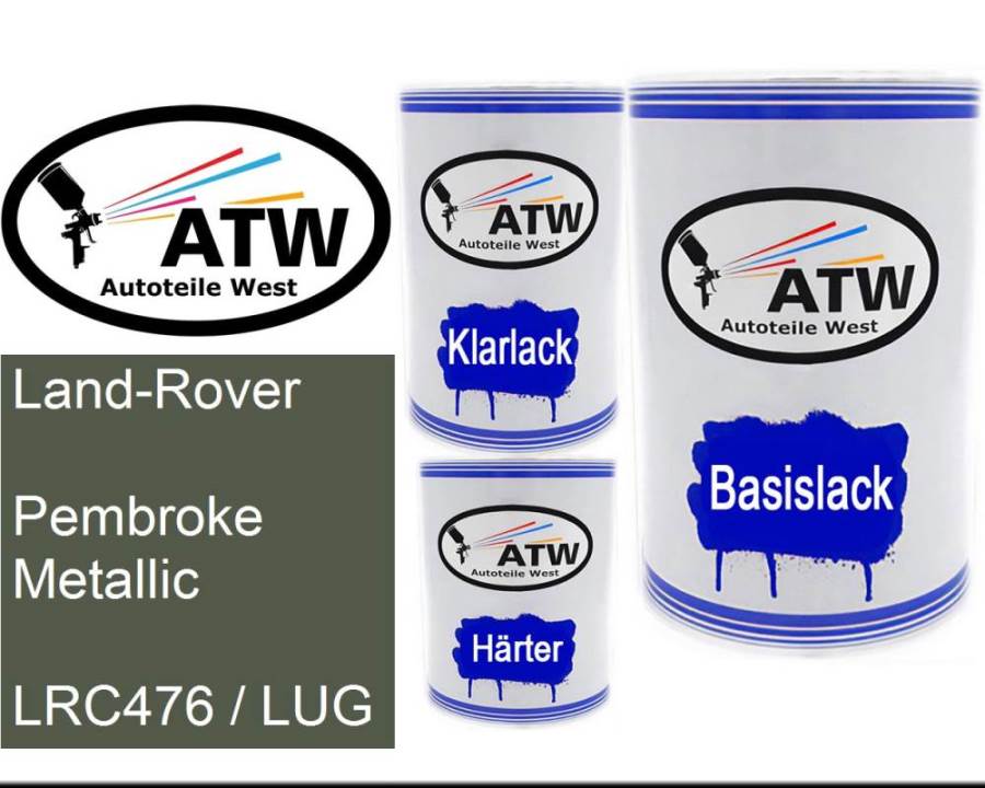 Land-Rover, Pembroke Metallic, LRC476 / LUG: 500ml Lackdose + 500ml Klarlack + 250ml Härter - Set, von ATW Autoteile West.